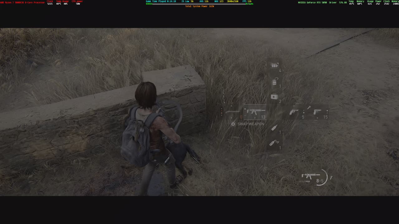 The Last of Us™ Part II Undervolted RTX 5090 with 9800X3D 4k HDR PC Gameplay