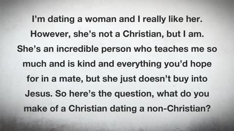 Should a Christian date a non-Christian