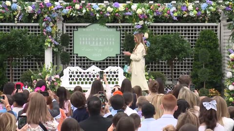 First Lady Melania Trump Reads to Children at the 2025 White House Easter Egg Roll