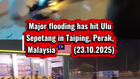 Major flooding has hit Ulu Sepetang in Taiping, Perak, Malaysia 🇲🇾 (23.10.2025)