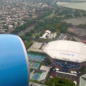 Air Force One flies over US Open in Queens, NY