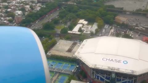 Air Force One flies over US Open in Queens, NY