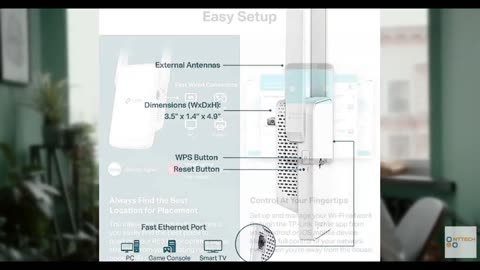 TP-Link AC1200 WiFi Extender, 2025 Wirecutter Best WiFi Extender, 1.2Gbps Home S