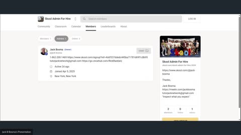 Jack Bosma: Suspended Skool Affiliate Member