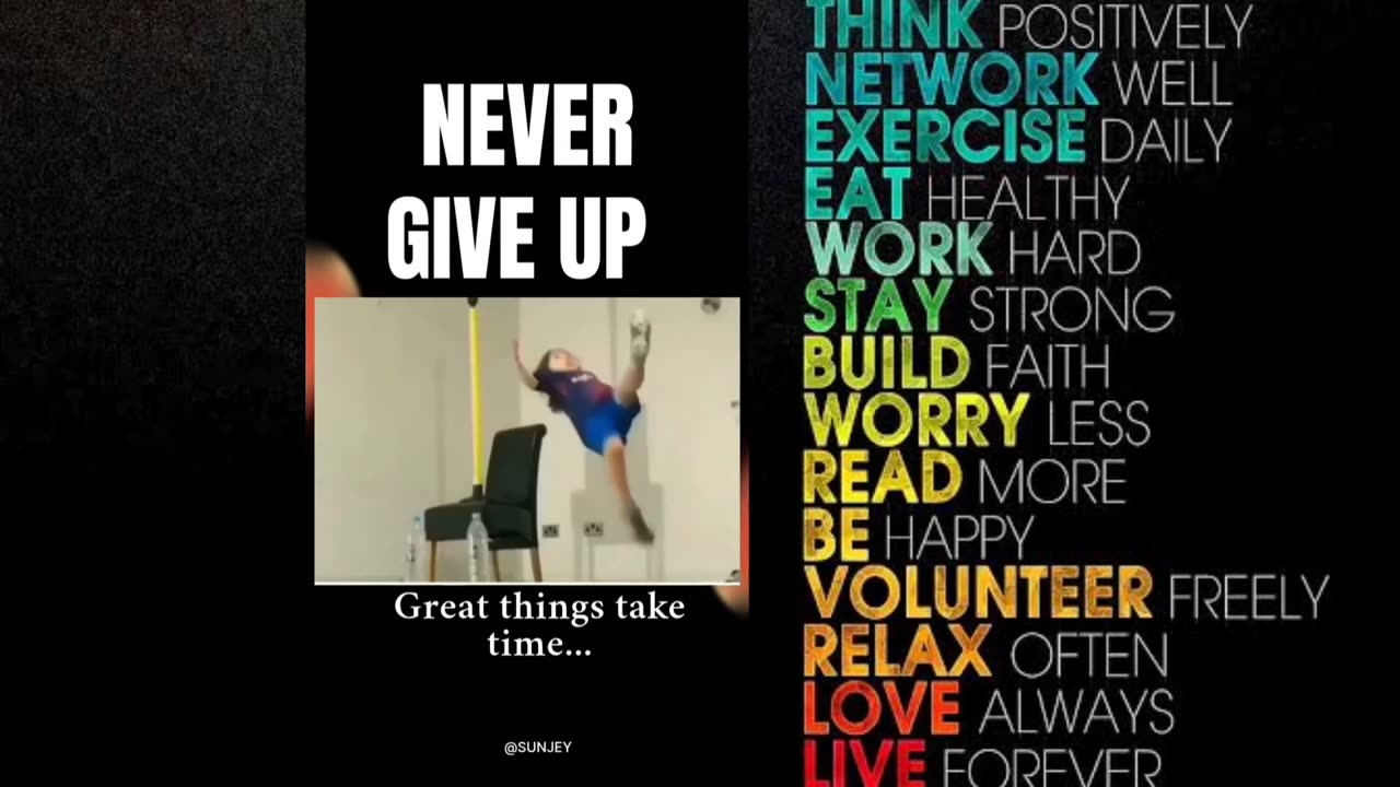 Never give up great things take time
