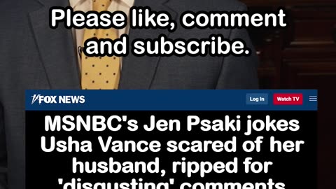 MSNBC's Jen Psaki jokes Usha Vance scared of her husband, JD Vance