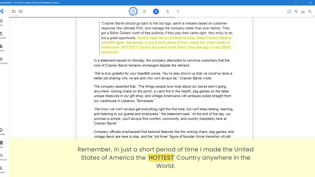 White House Trolls Cracker Barrel - Go Woke! Go Broke!