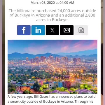 Bill Gates planning to build a smart city in Arizona called Belmont
