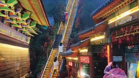 Climbing Towards the Light at Laojun Mountain ✨ Steps to Serenity