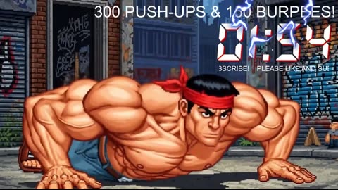 Everyday 300 push ups and 150 Burpees!