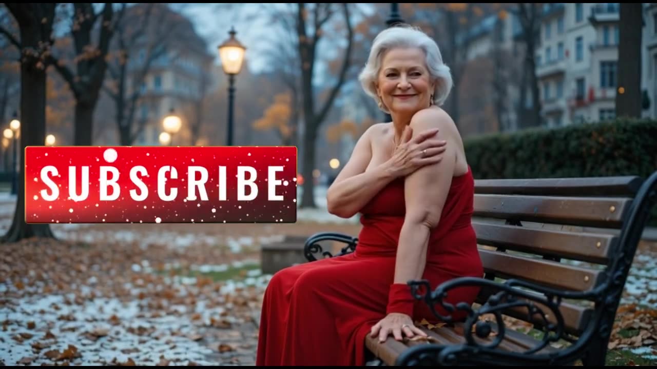Lady in Red in the Park.