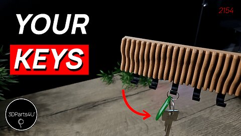 🔑 Decorative Key Holder For Wall - GOOD Looking 3D Printed Key Hanger - Key Hanger Wall