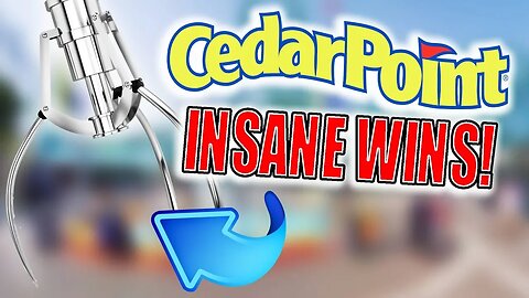 INSANE CLAW MACHINE WINS AT CEDAR POINT!