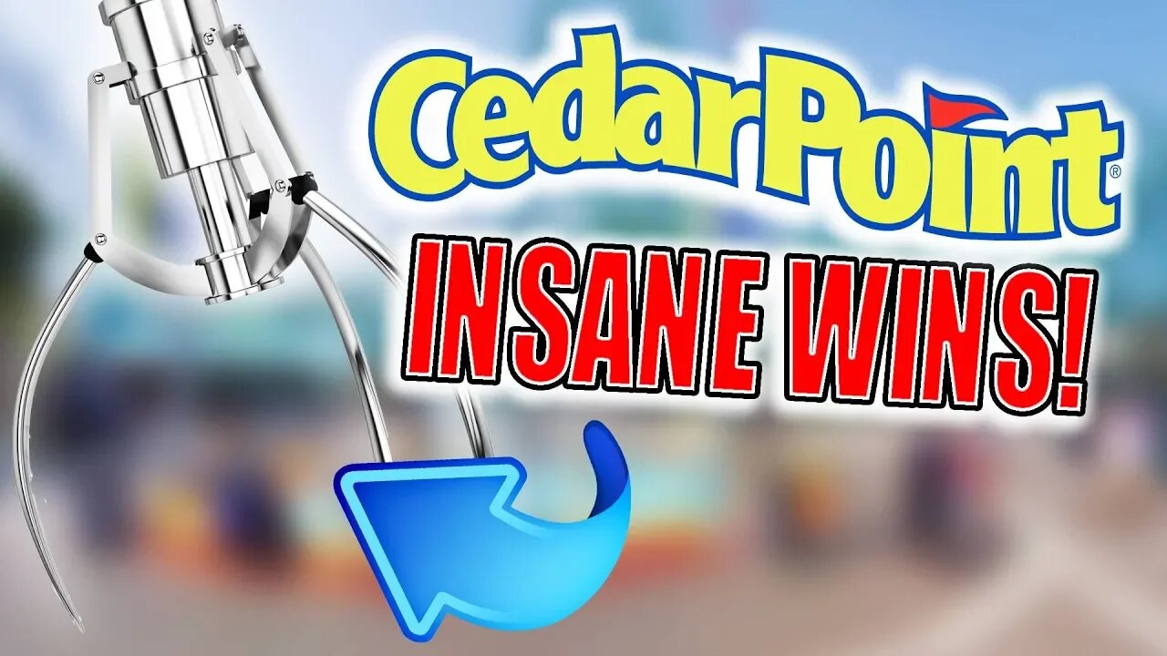 INSANE CLAW MACHINE WINS AT CEDAR POINT!
