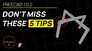 🚀 5 FreeCAD Tips You MUST Know - FreeCAD Tutorial - FreeCAD Tips - FreeCAD Manual | #Shorts