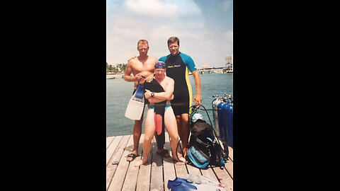 Diving with the soldiers. January 1994