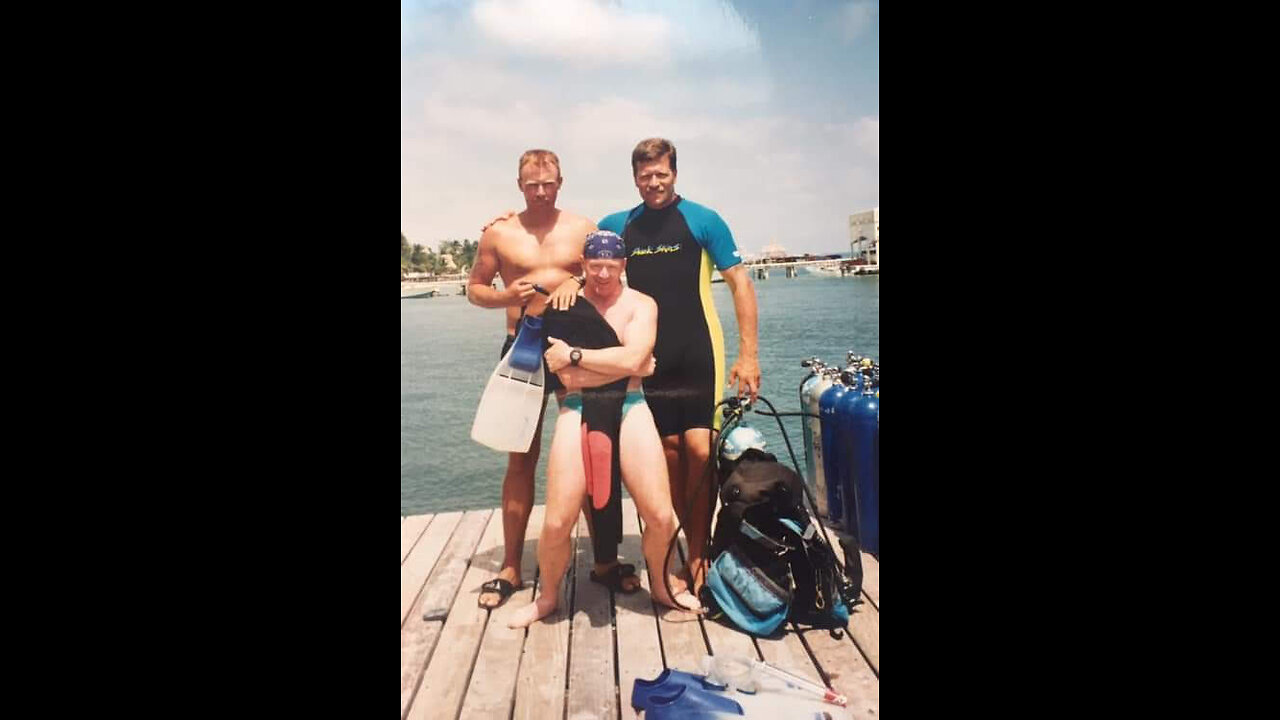 Diving with the soldiers. January 1994