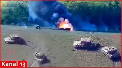 Dismounting from vehicles and seeking to launch attack in forest, Russians are ambushed and shelled
