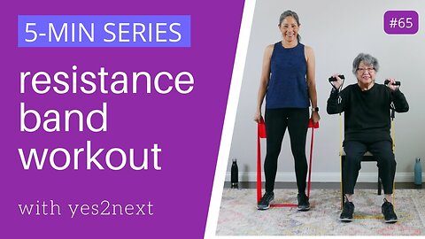 5 minute Resistance Band Workout for Strength Seniors, beginners