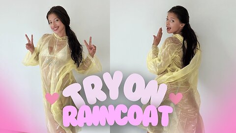 [4K USA] Raincoat Try-On Haul | Cheerful Yellow Vibes