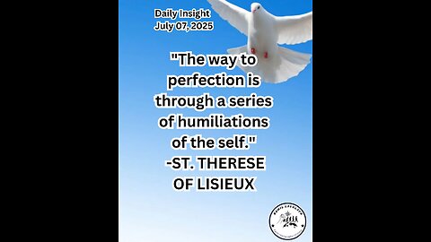 Daily Insight July 07, 2025 #faith #Saints #Insight