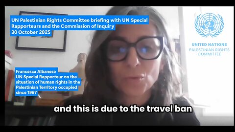 "Israel has accused me of WITCHCRAFT in 2025" - Francesca Albanese Report to UN Committee