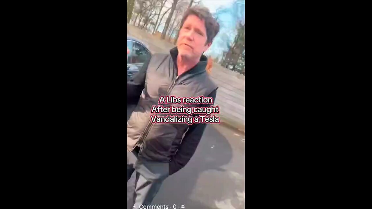 Liberal caught vandalizing a Tesla His response: I'm sorry your upset