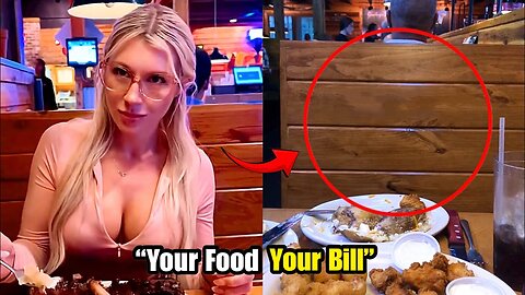 High Value Man REFUSES To Pay For Woman's Food & Leaves!