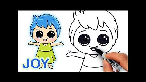 How to Draw Joy from Pixar Inside Out Cute and Easy