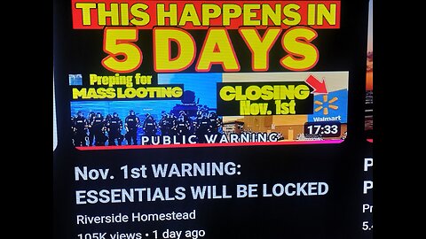 stock up before the 1st folks dont get stuck out there for all the madness