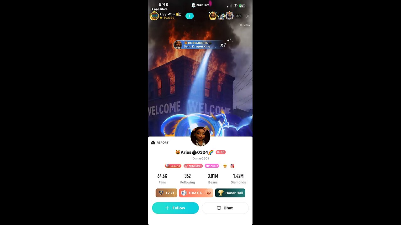 Aries gifted PoppaTomCat then turned her back on him