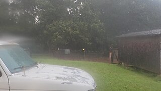 1 inch in a half hour. My squash needed it.