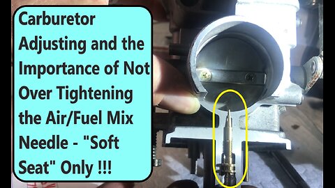 Motorcycle Carb Adjusting - The Importance of a "Soft Seat"