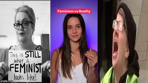 SHE USED TO BE A BLUE HAIR ANGRY FEMIINIST ⚢ THEN SHE REALIZED THAT FEMINISM WAS JUST ANOTHER SCAM
