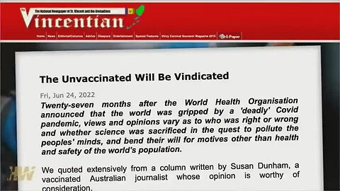 "Unvaccinated Individuals to Be Vindicated, Reports THE HIGHWIRE - July 17, 2022"
