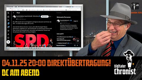 Aufzeichnung vom 04.11.25 Direktübertragung! DC am Abend
