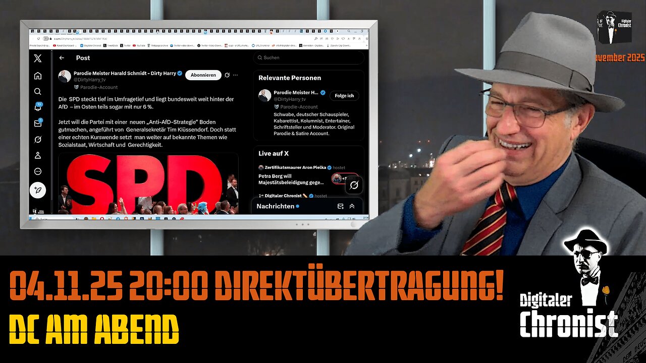 Aufzeichnung vom 04.11.25 Direktübertragung! DC am Abend