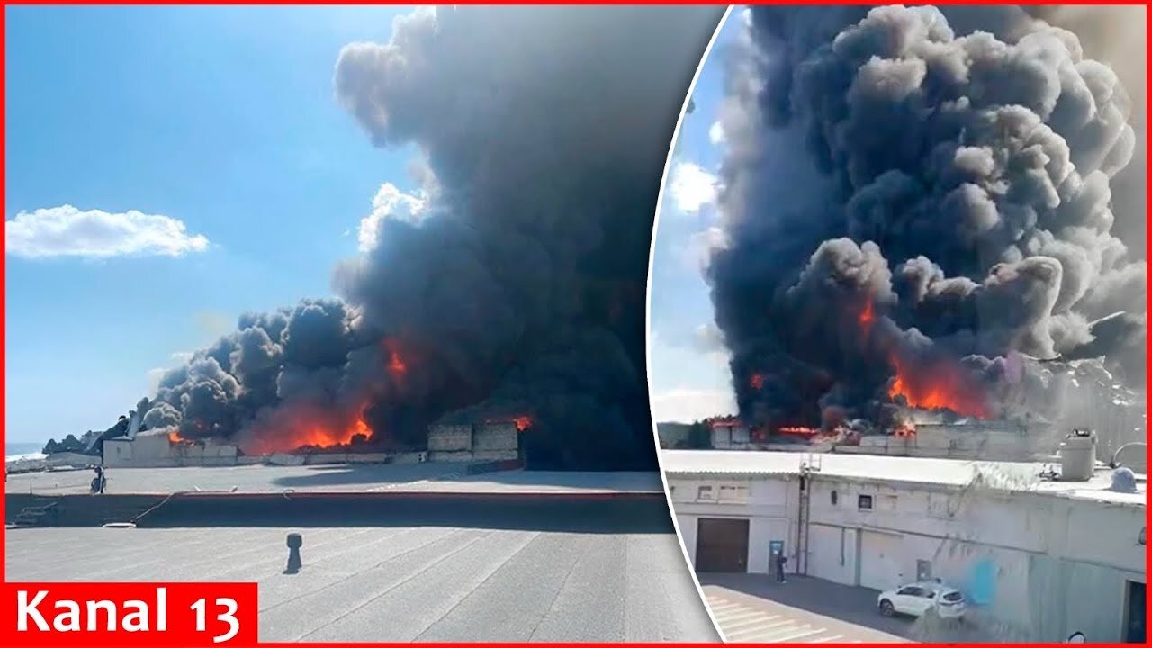 Strong fire in Russia’s Rostov city： Up to 10,000 square meters of area engulfed in flames