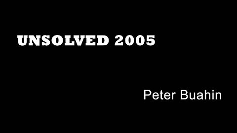 Unsolved 2005 - Peter Buahin - New Cross Murders - London True Crime Books - Unsolved Murders