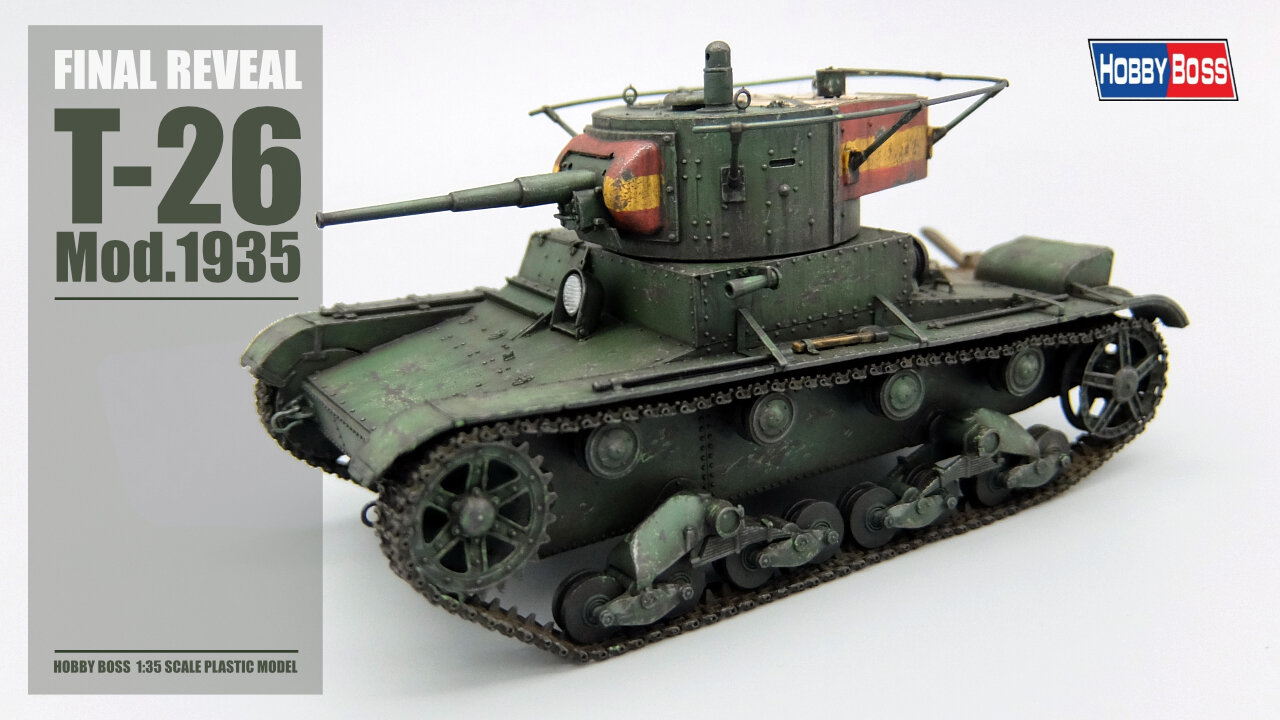 HOBBY BOSS T26 Mod. 1935 /// Spanish Civil War /// 1:35 Plastic Scale Model /// Scale Bench