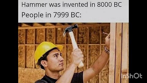 Hammer was invented in 8000 BC People in 7999 BC: