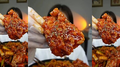 CRUNCHY Fire Chicken Bite 🔥 | Extreme Korean Street Food Challenge!