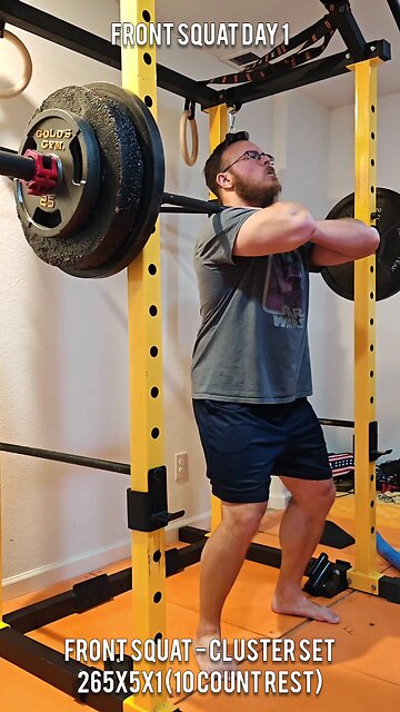 Front Squat Cluster Sets Day 1