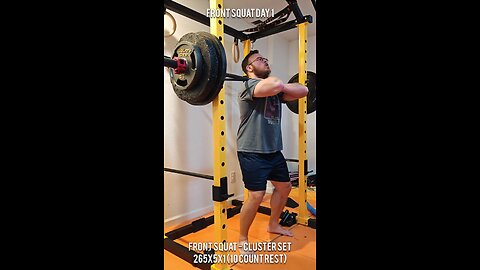 Front Squat Cluster Sets Day 1