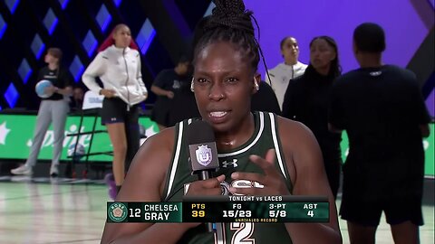 Chelsea Gray after DROPPING 39pts & Game-Winner to reach Championship! Unrivaled Women's Basketball