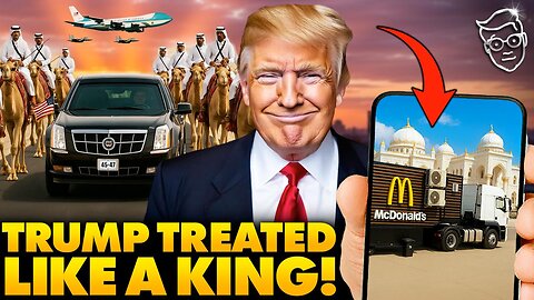 A Camel-Cybertruck Motorcade, His Own Personal McDonalds, a Flying Palace: Trumps EPIC MidEast Trip