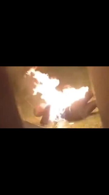#Crazy #Videos #WTF 🔞 - They record instead of helping him… MAN ON #FIRE