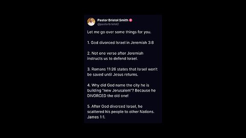 Hopefully this explains what happened to Israel