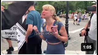 🥴Zionist Karen rants at Jewish protesters in NYC: “You’re not even Jewish!”