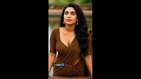 woman in brown saree